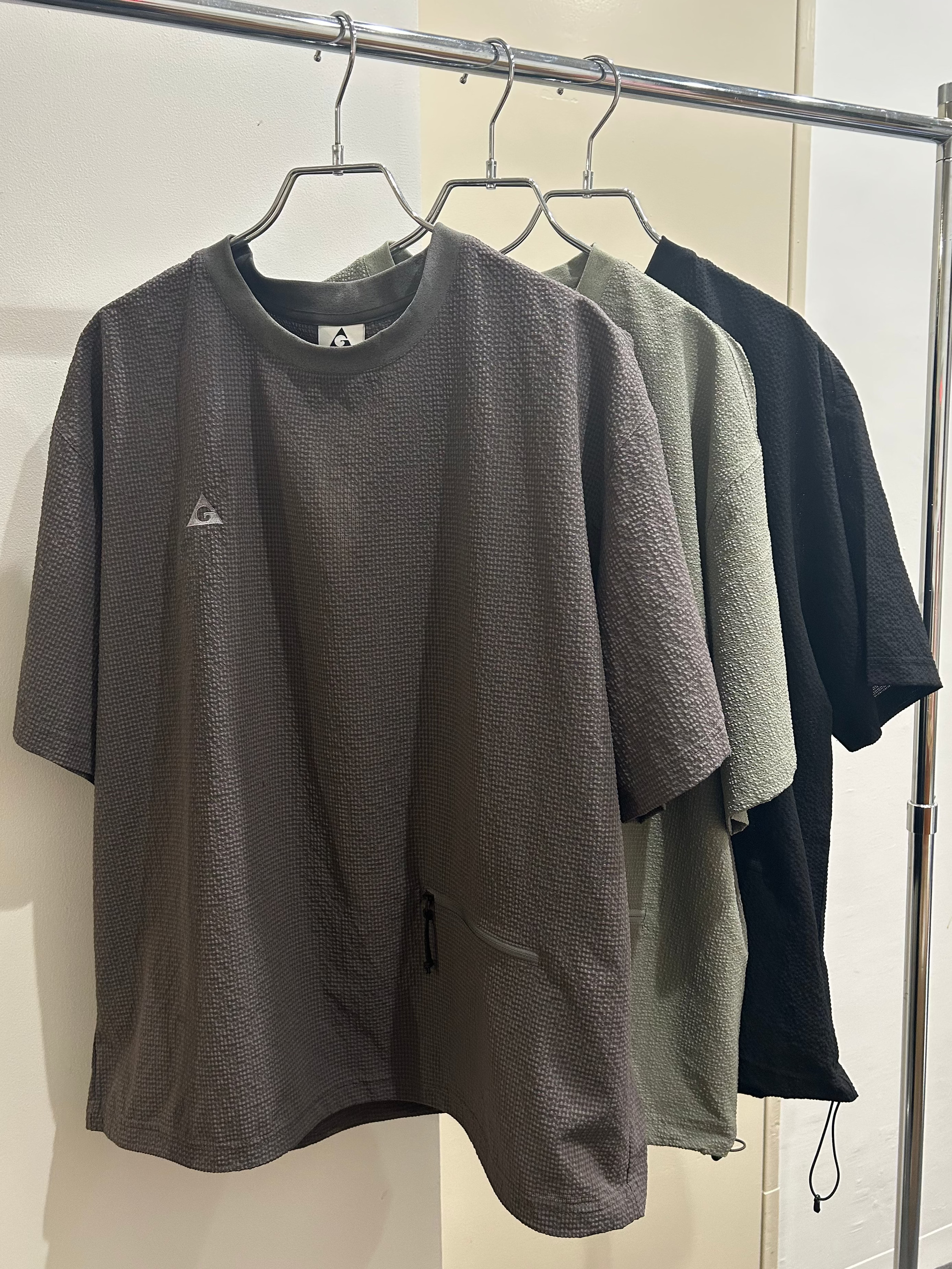 GRJ#26036＞Seersucker Vent Mesh S/S Pullover Shirt – THE BOOKMARK
