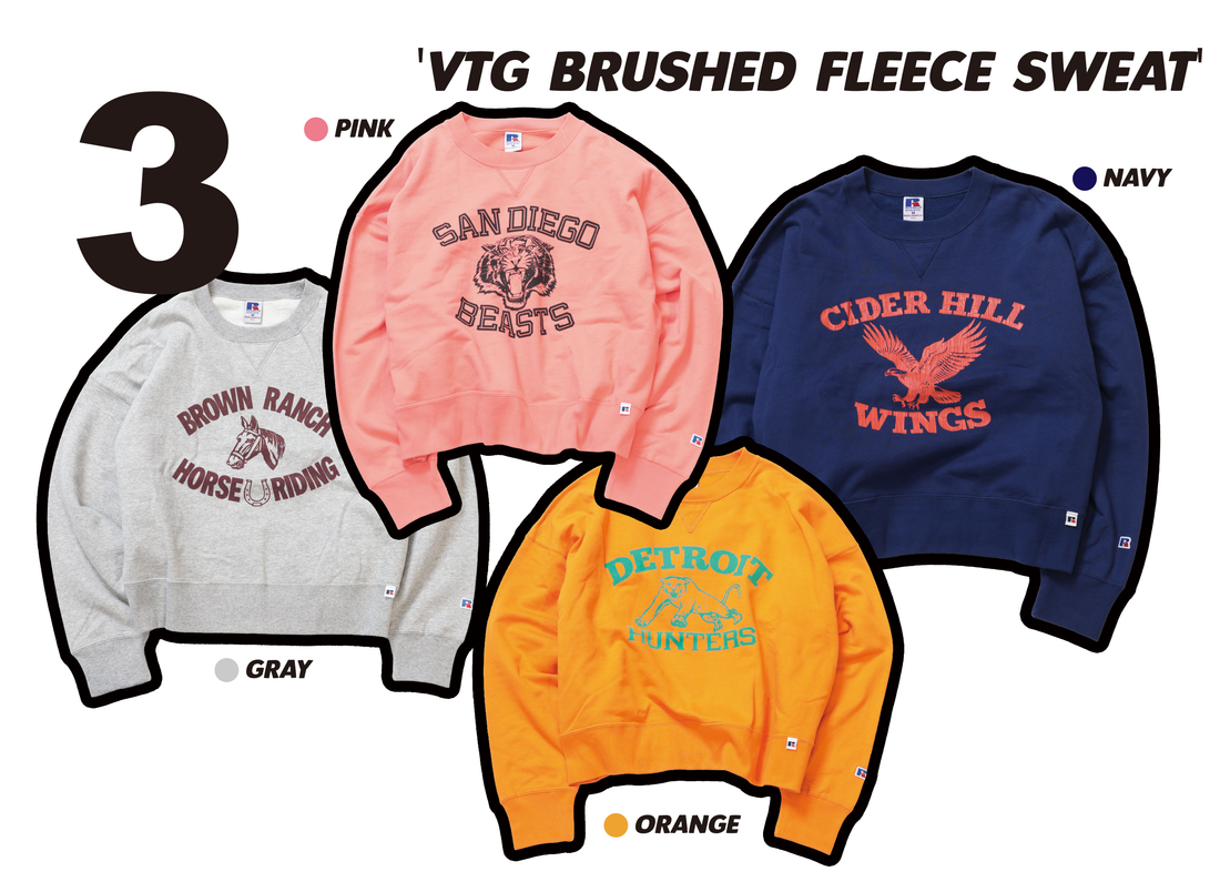 'VTG BRUSHED FLEECE SWEAT'特集