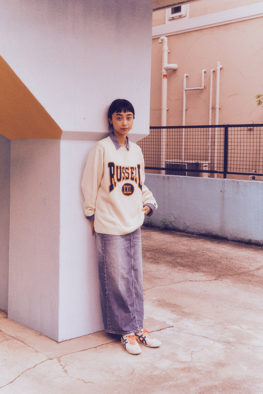 ＜RC-24710＞5G Cotton Jersey Knit Logo Sweater
