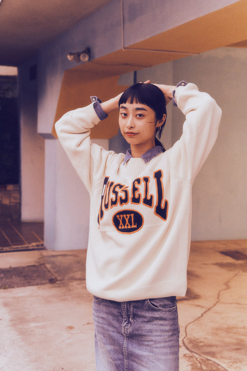＜RC-24710＞5G Cotton Jersey Knit Logo Sweater