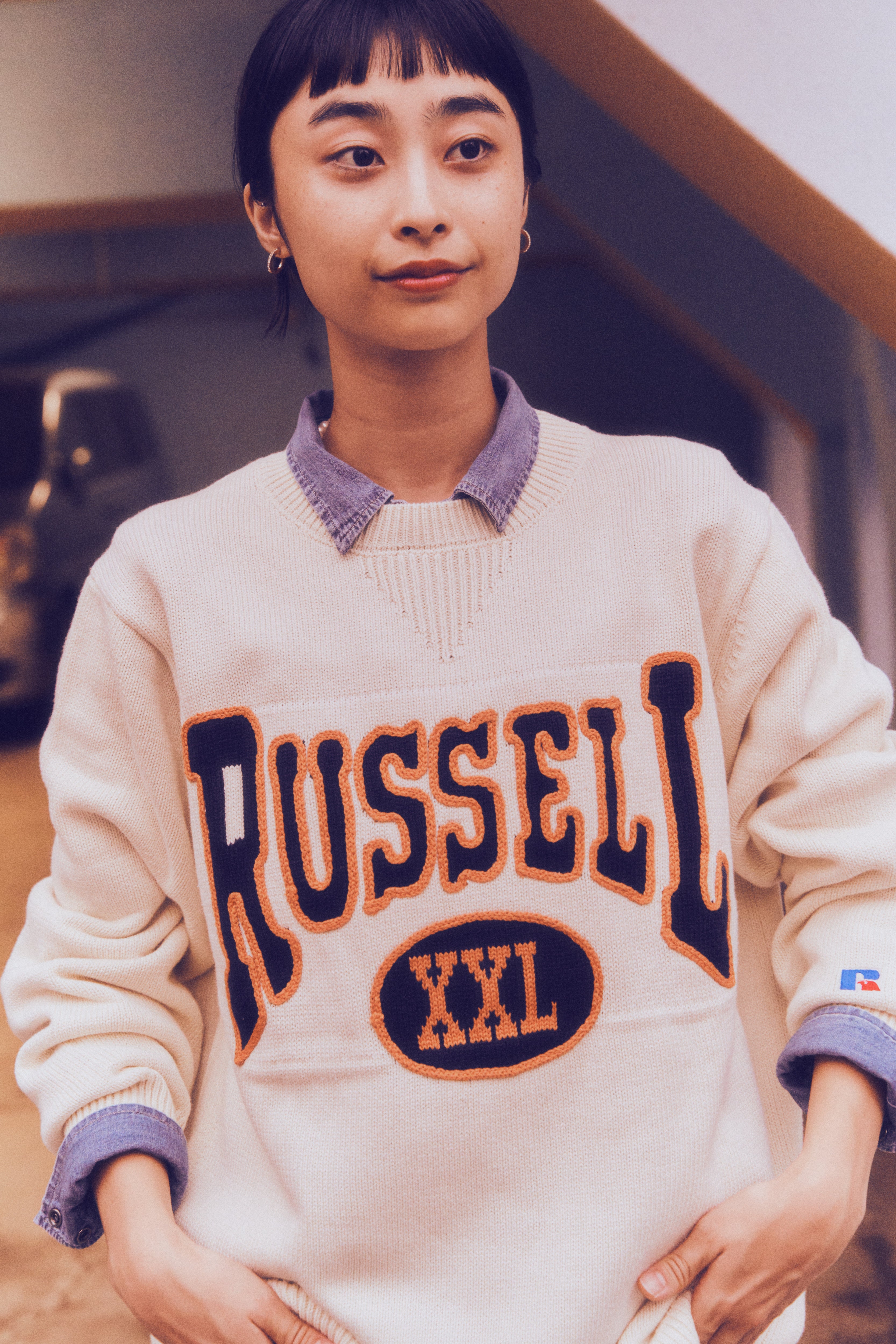 ＜RC-24710＞5G Cotton Jersey Knit Logo Sweater