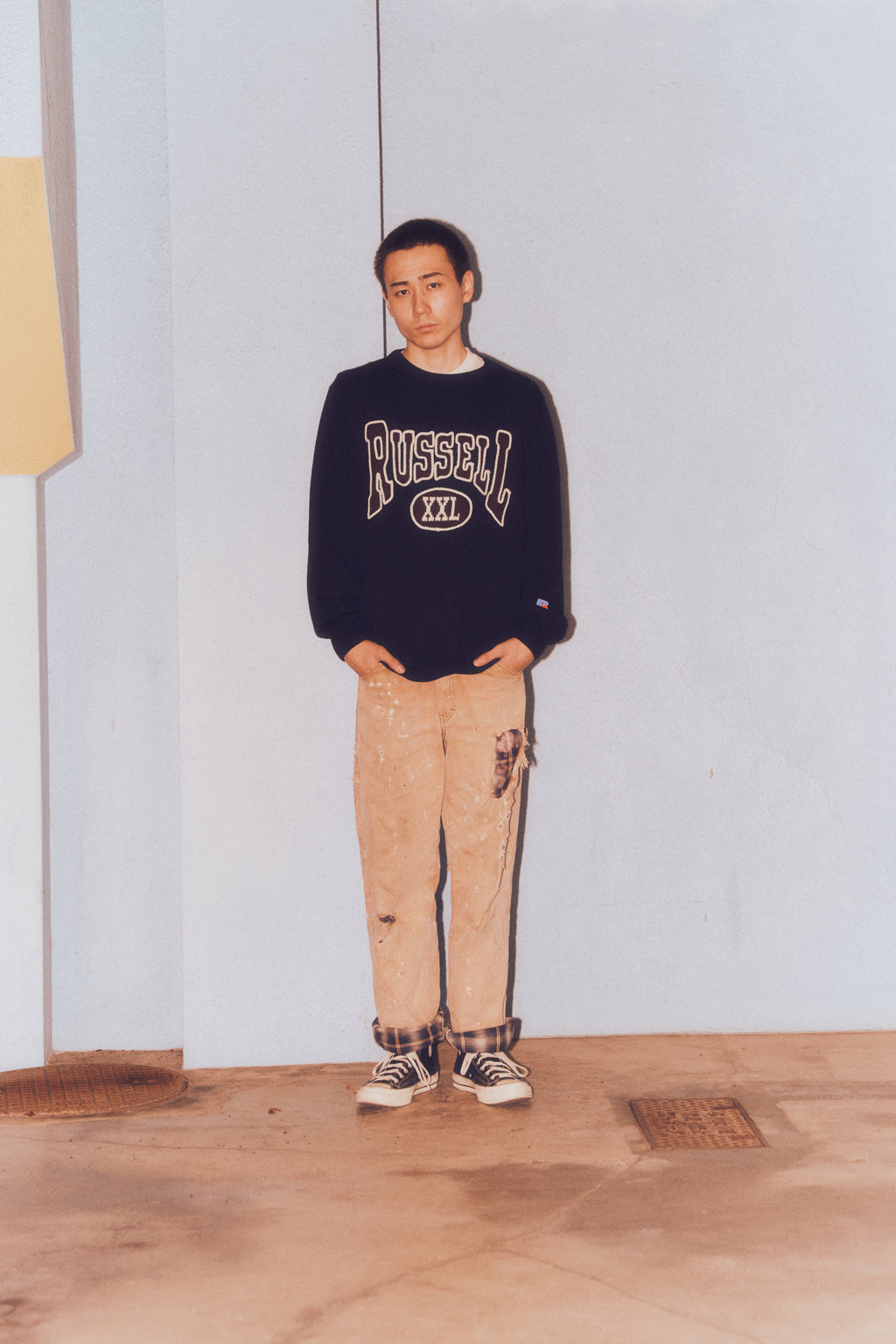 ＜RC-24710＞5G Cotton Jersey Knit Logo Sweater