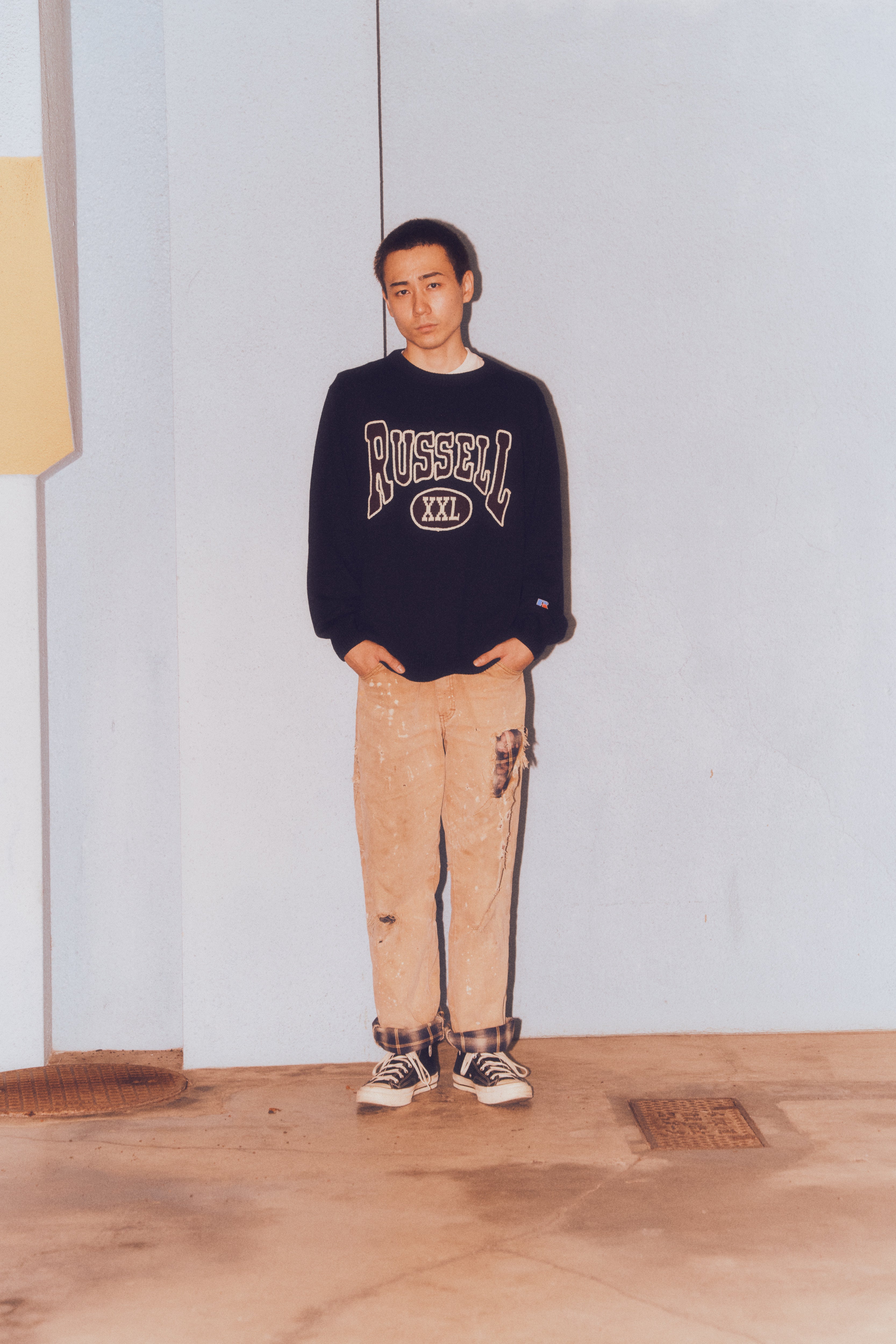＜RC-24710＞5G Cotton Jersey Knit Logo Sweater
