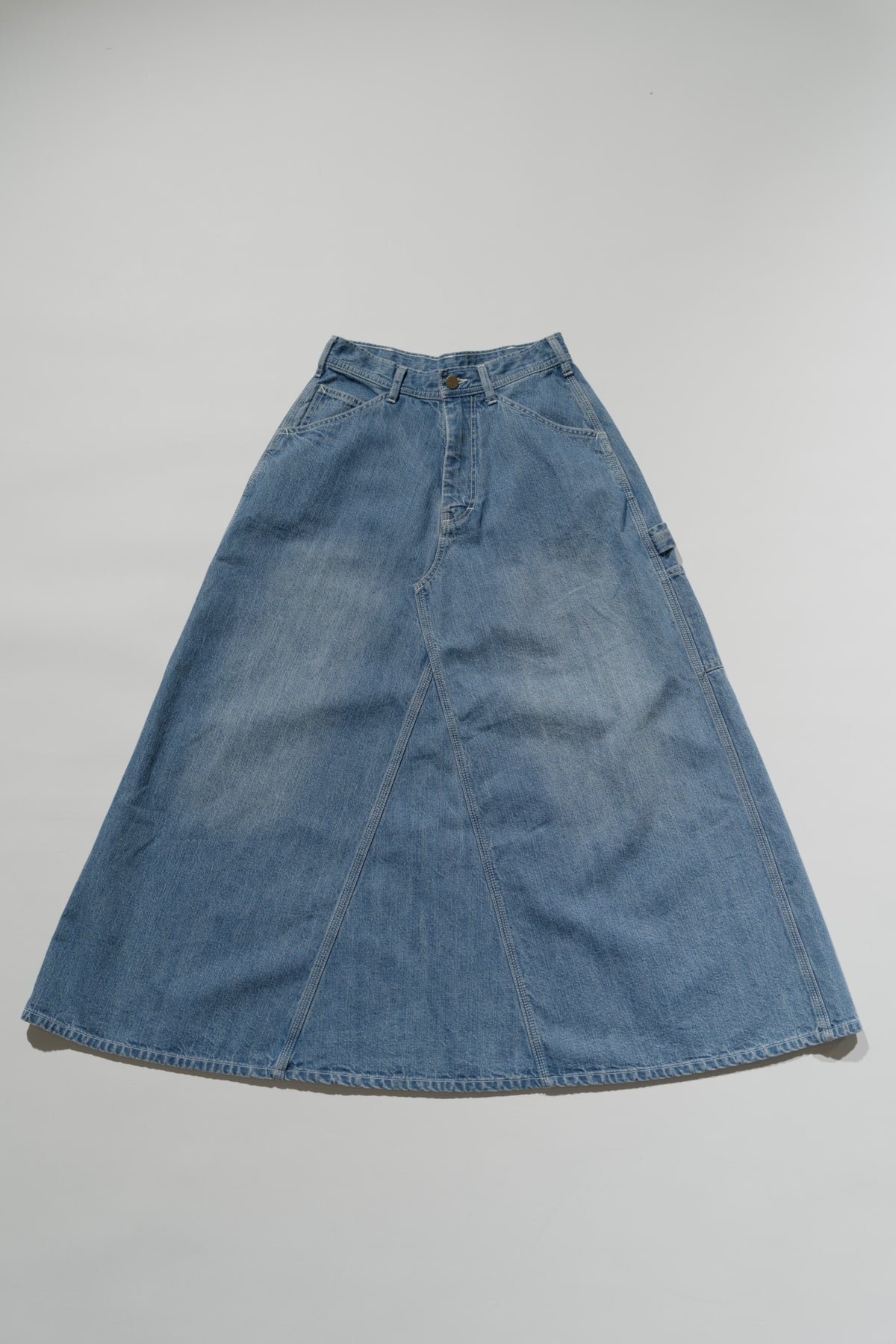 ＜GHI#26558W＞11.5oz Cotton Denim Painter Skirt 'CARPENTER'