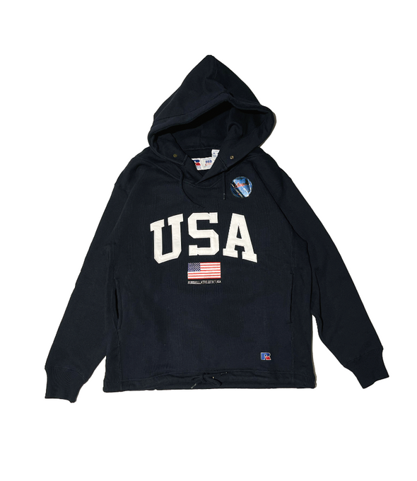 Pro Cotton Sweat PullOver Button Up Hoodie〈RC-18527〉-RUSSELL ATHLETIC-