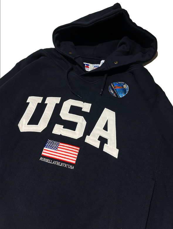 Pro Cotton Sweat PullOver Button Up Hoodie〈RC-18527〉-RUSSELL ATHLETIC-