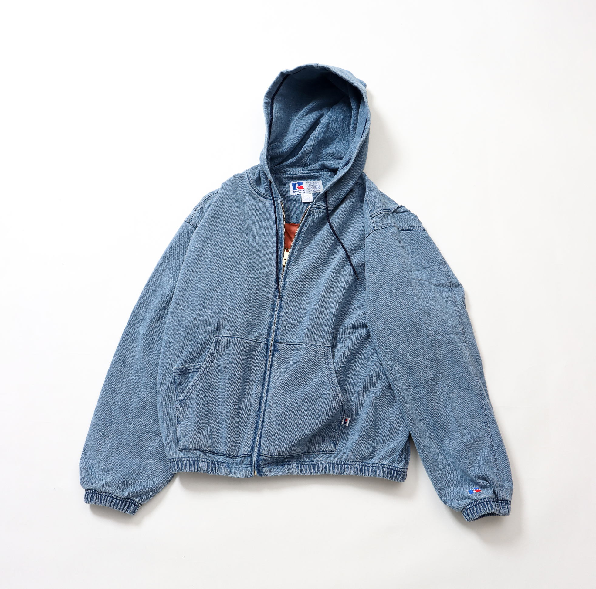 ＜RC-25035＞Denim Sweat Zip-up Hoodie
