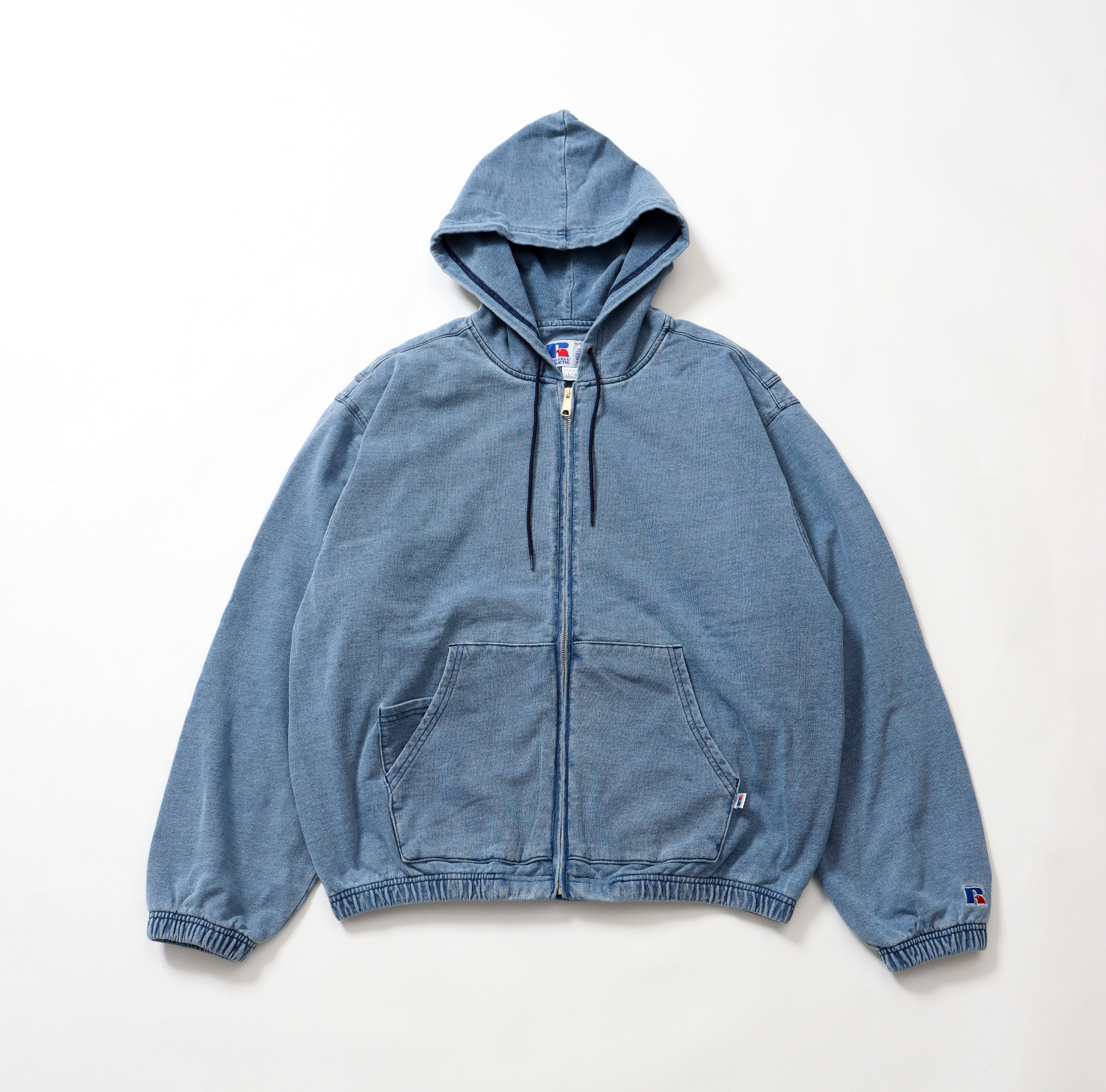 ＜RC-25035＞Denim Sweat Zip-up Hoodie