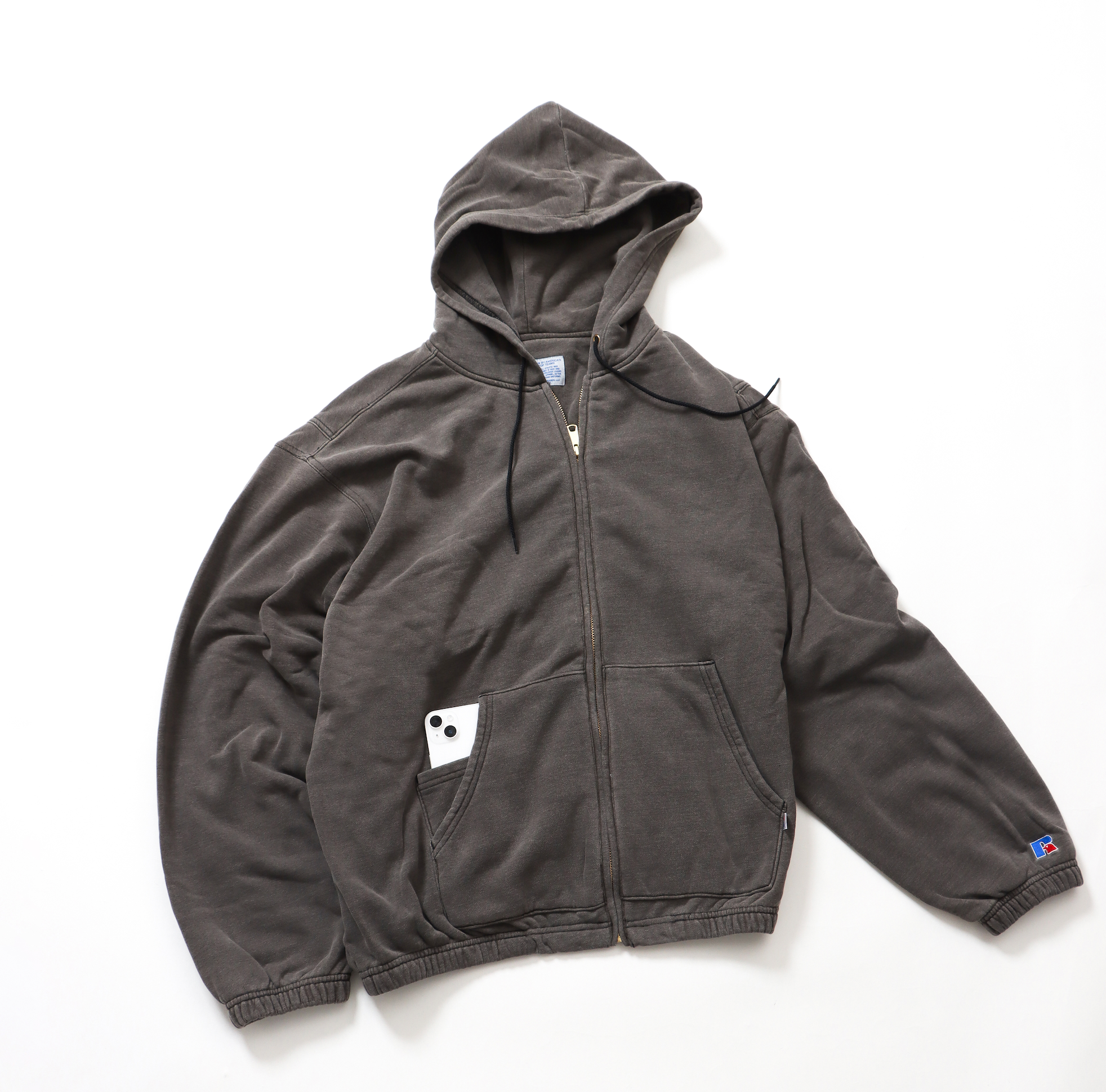 ＜RC-25035＞Denim Sweat Zip-up Hoodie