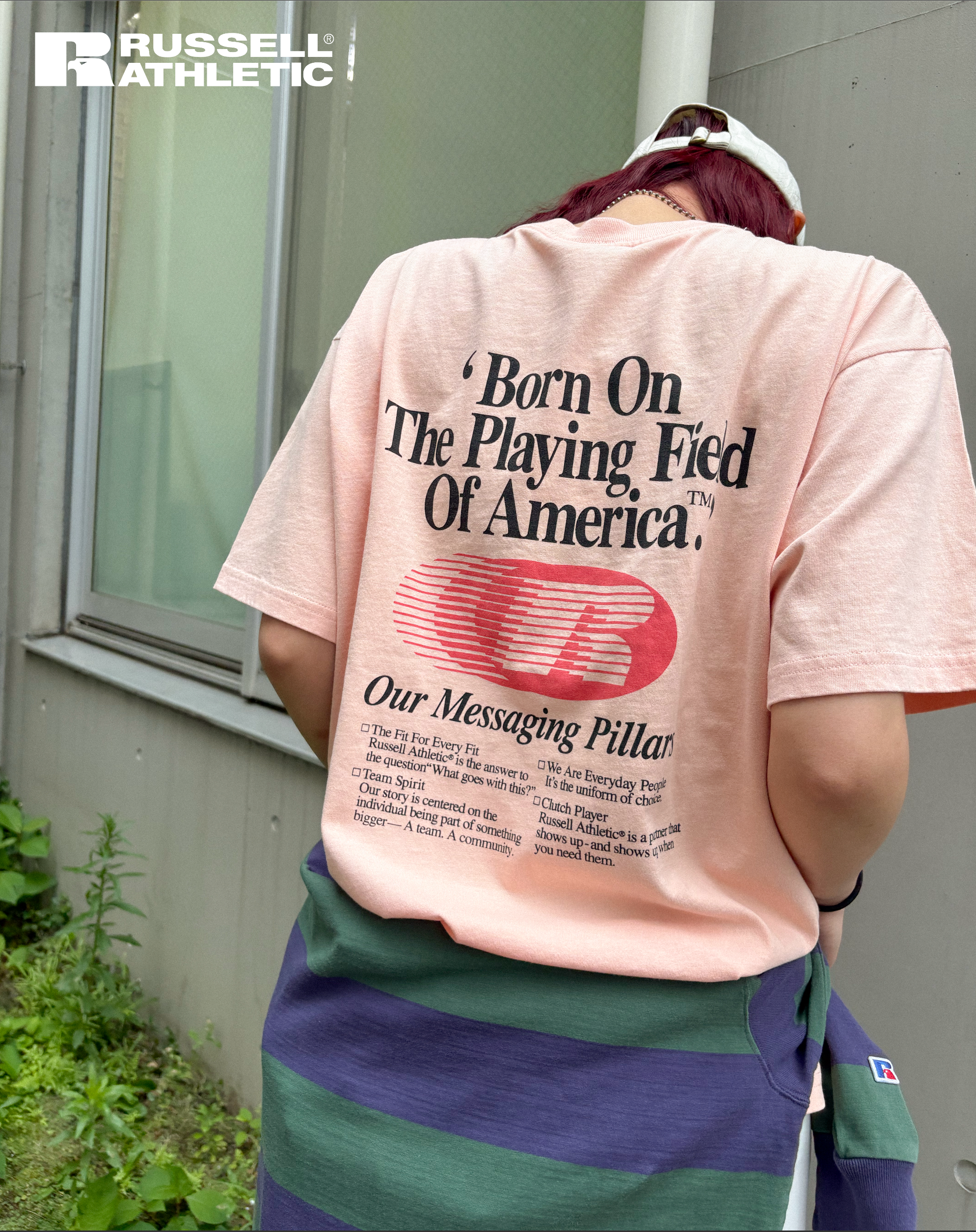＜RC-25508-C＞BOOKSTORE JERSEY S/S Graphic T-Born On The Playing Field