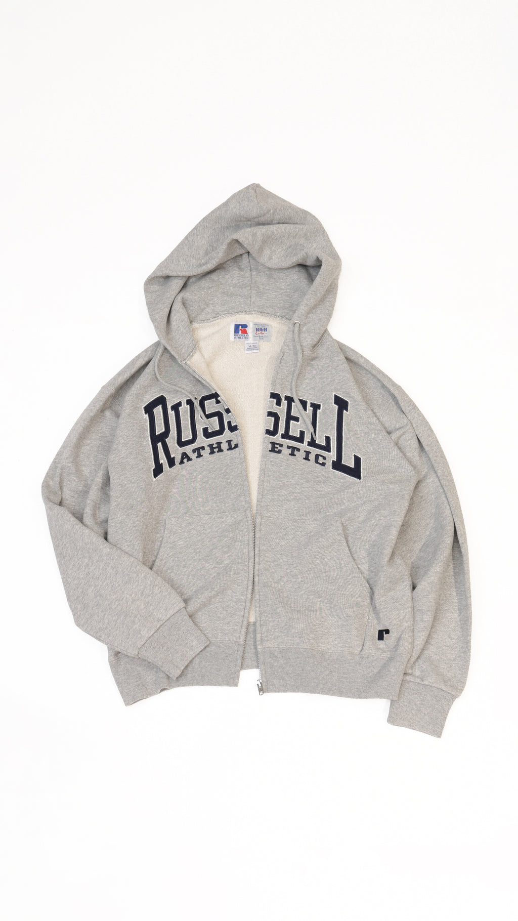 ＜RC-25701＞HIGH COTTON Sweat Letter Patched Zip Hoodie