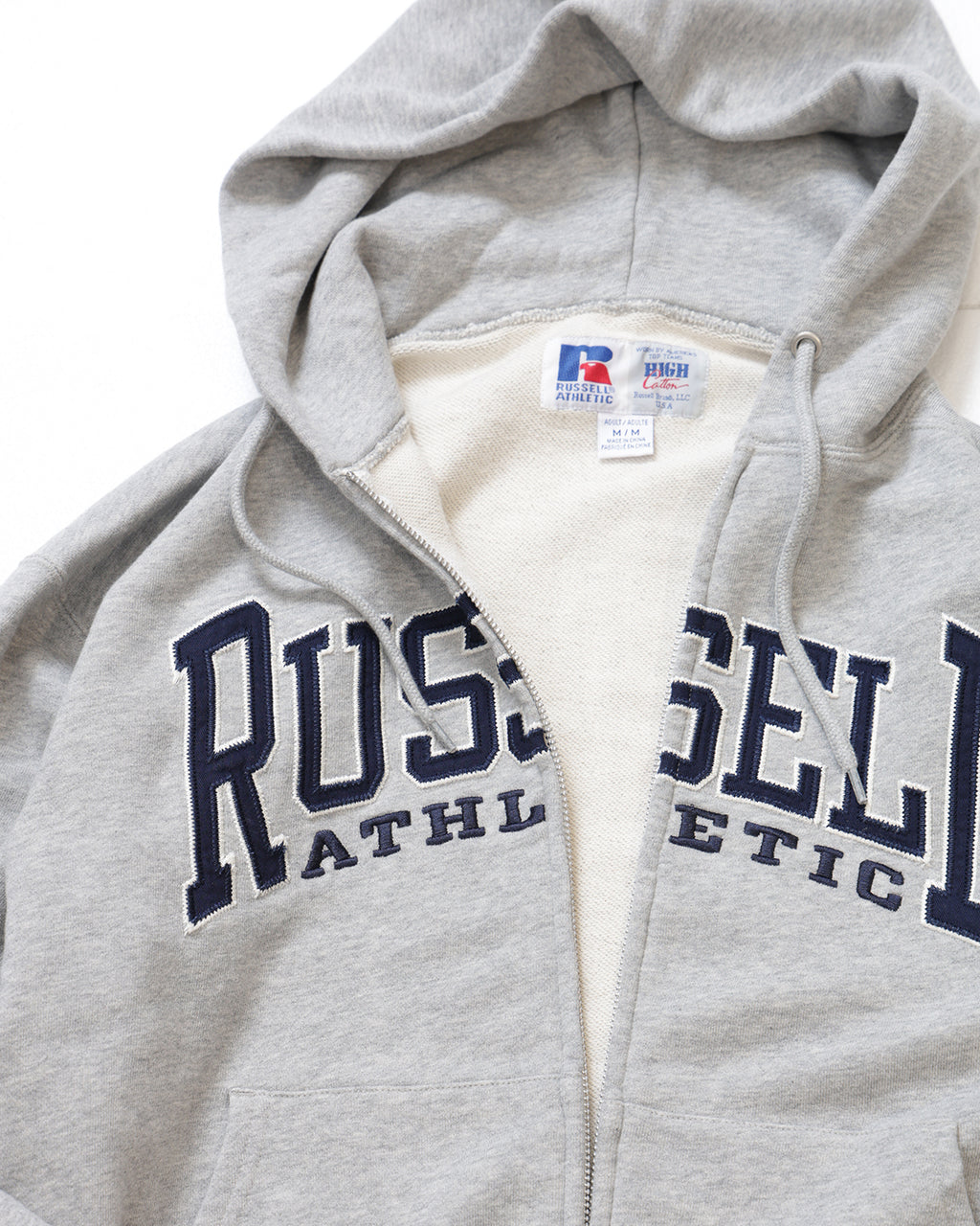 ＜RC-25701＞HIGH COTTON Sweat Letter Patched Zip Hoodie