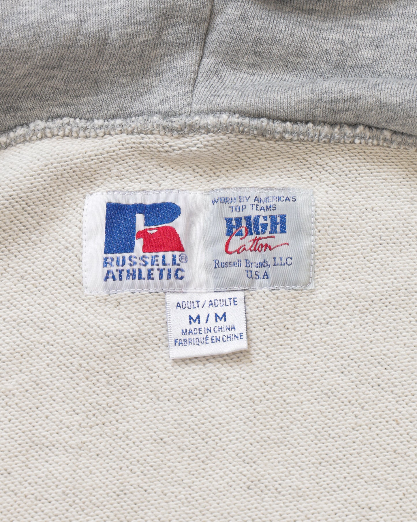 ＜RC-25701＞HIGH COTTON Sweat Letter Patched Zip Hoodie