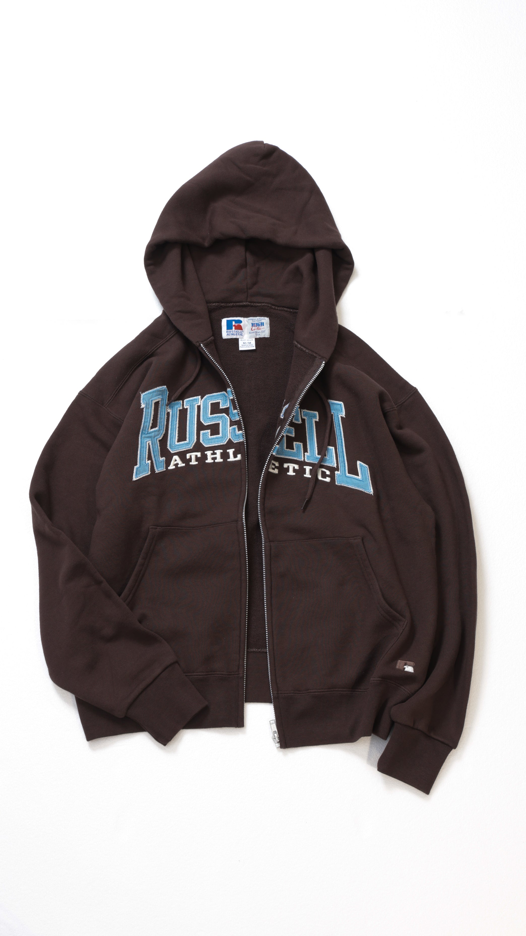 ＜RC-25701＞HIGH COTTON Sweat Letter Patched Zip Hoodie