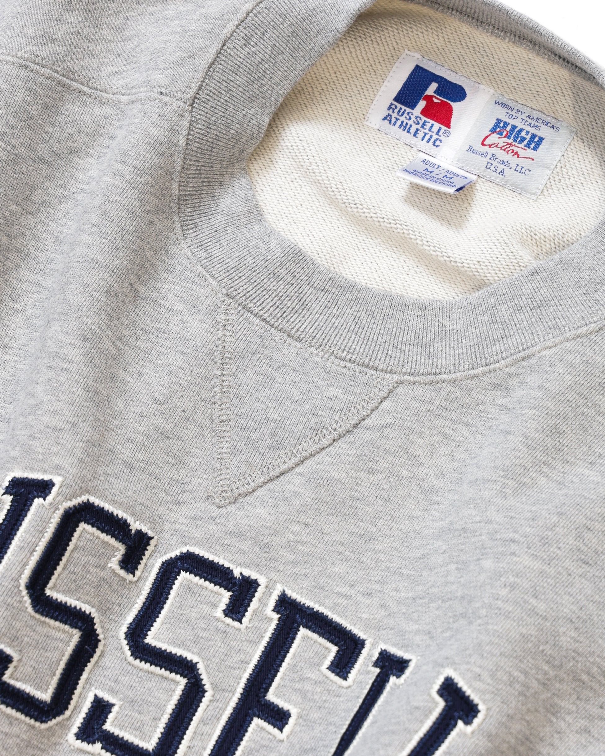 ＜RC-25702＞HIGH COTTON Sweat Letter Patched Shirt