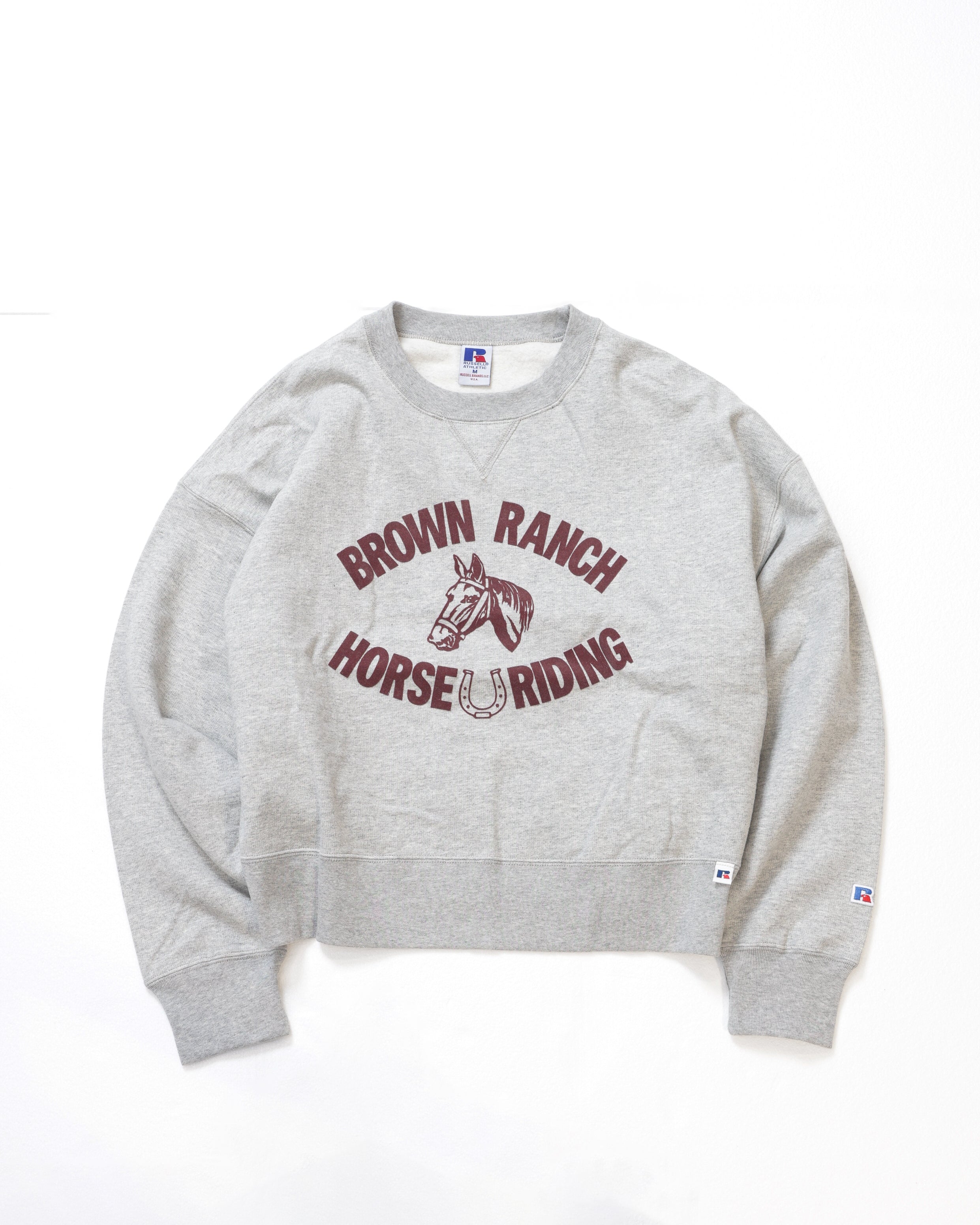 ＜RCW-25717＞Wmns Brushed Fleece Sweat Cropped Shirt
