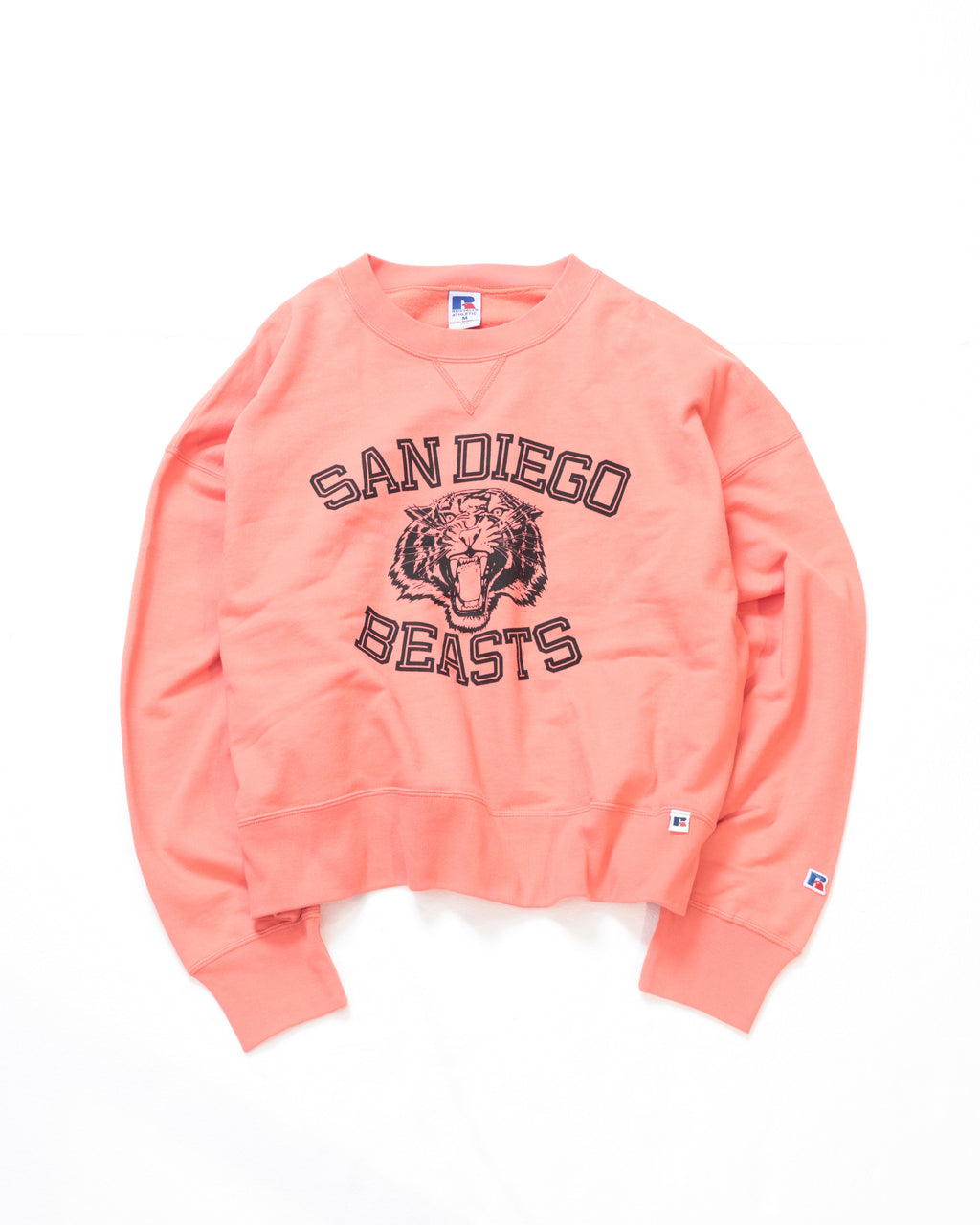 ＜RCW-25717＞Wmns Brushed Fleece Sweat Cropped Shirt
