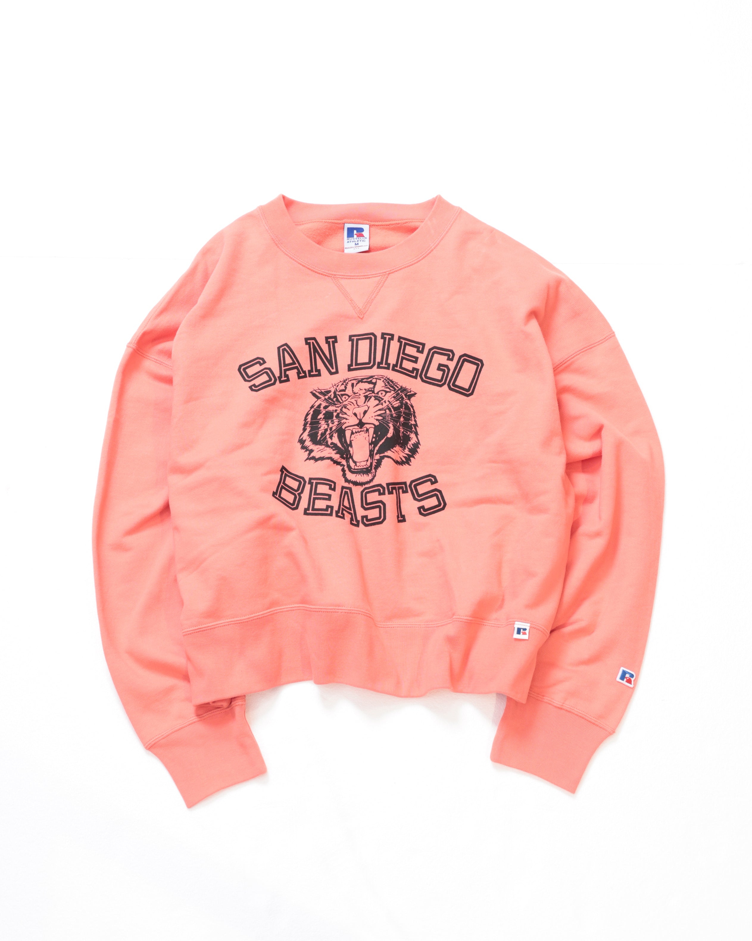 ＜RCW-25717＞Wmns Brushed Fleece Sweat Cropped Shirt