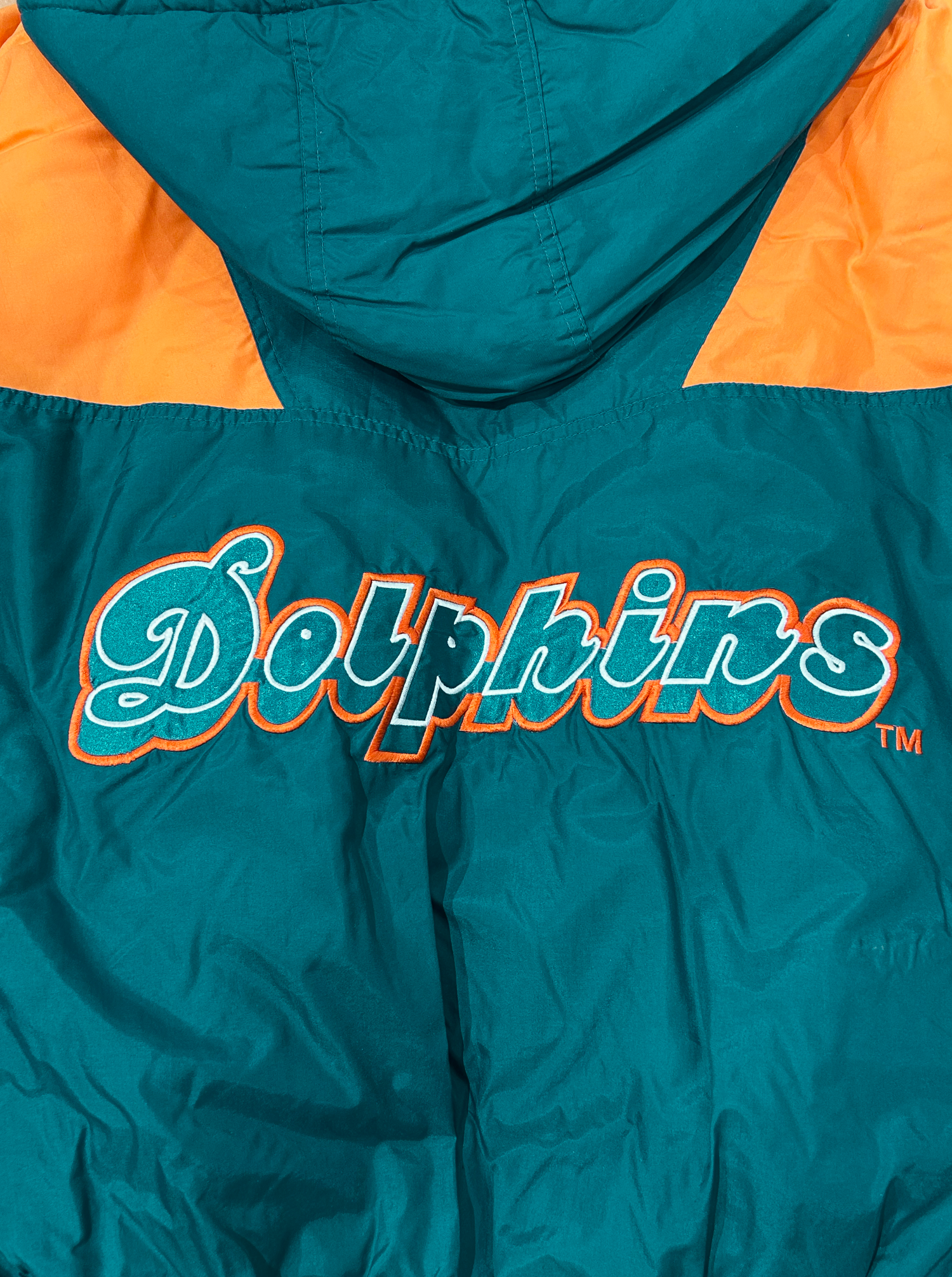 VINTAGE ITEM ＜VTG-12＞RUSSELL ATHLETIC x Chalk Line NFL MIAMI DOLPHINS BIg Nylon Jacket