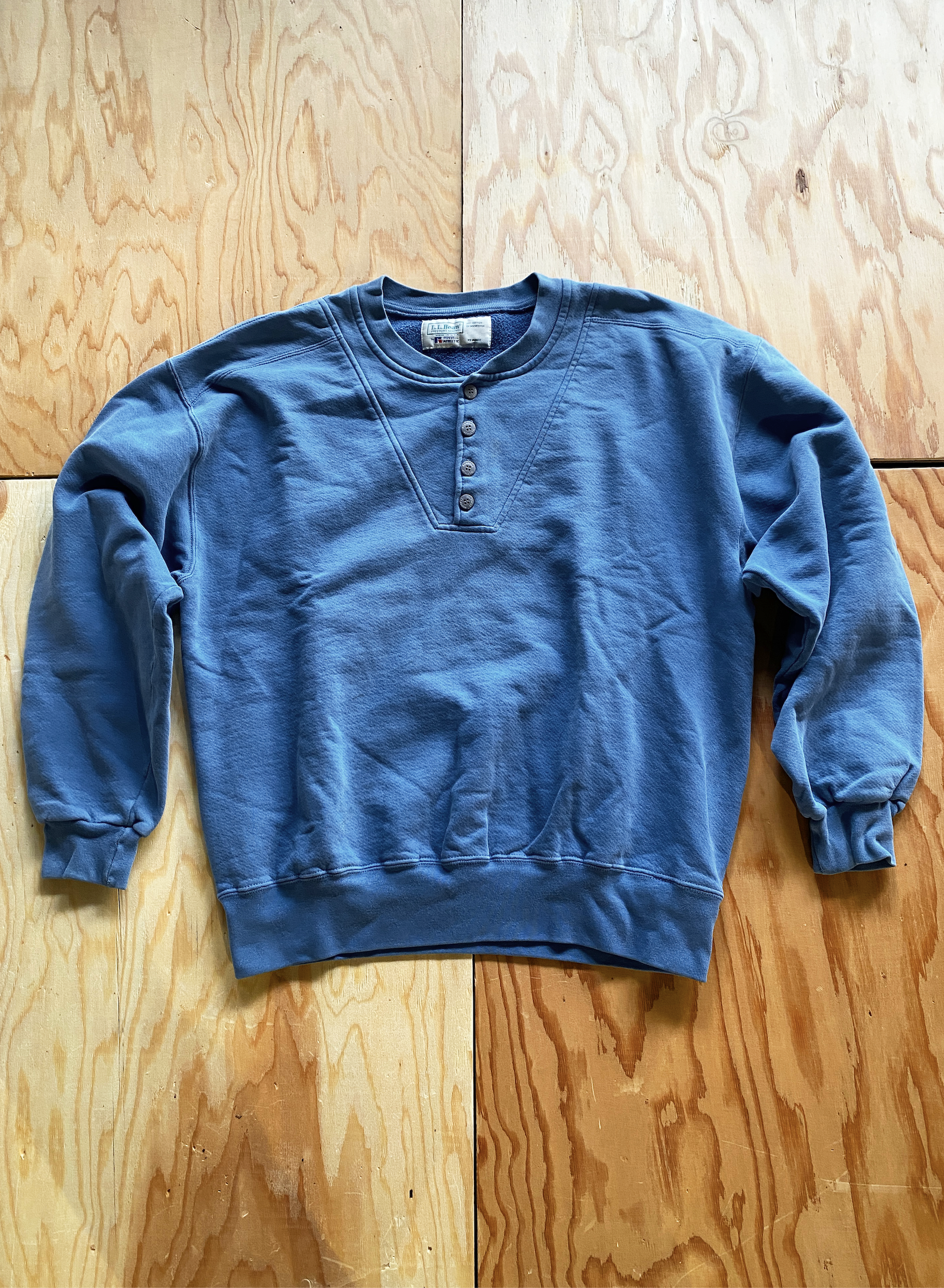 VINTAGE ITEM ＜VTG-21＞RUSSELL ATHLETIC x LL.BEAN  Henley neck Sweat