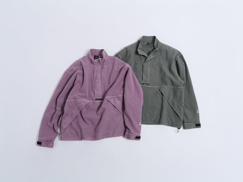 ＜GRC#26049＞Garment Dyed Seersucker Anorak