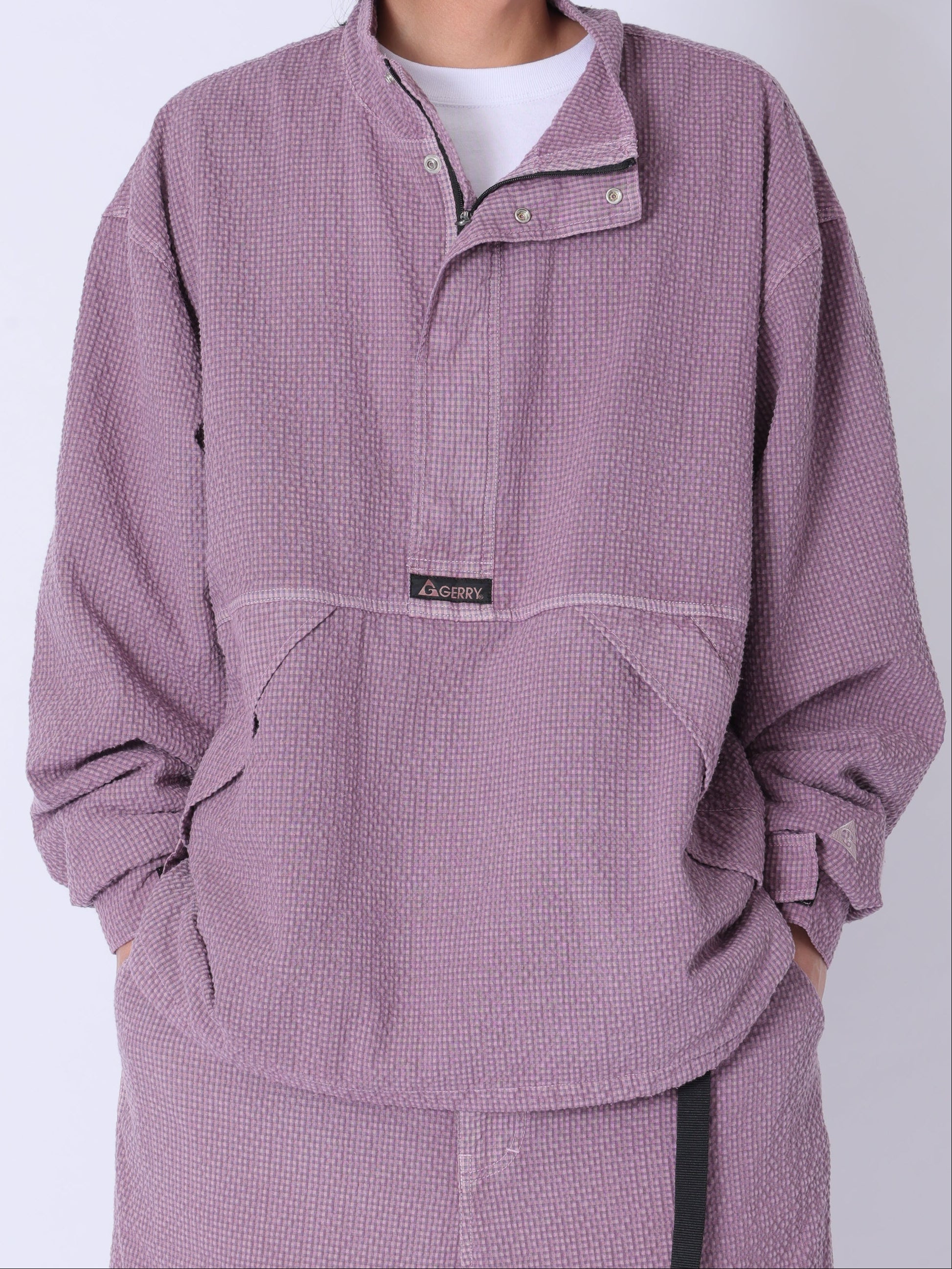 ＜GRC#26049＞Garment Dyed Seersucker Anorak