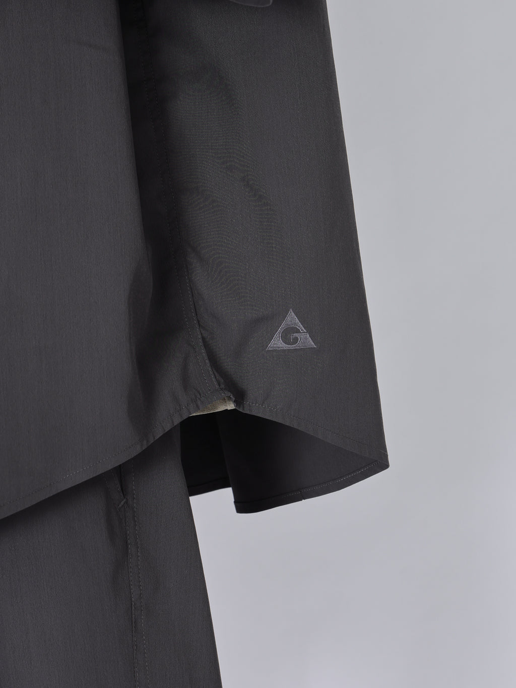 ＜GRJ#26034＞Synthetic Crepe Taffeta Button up S/S Leisure Shirt