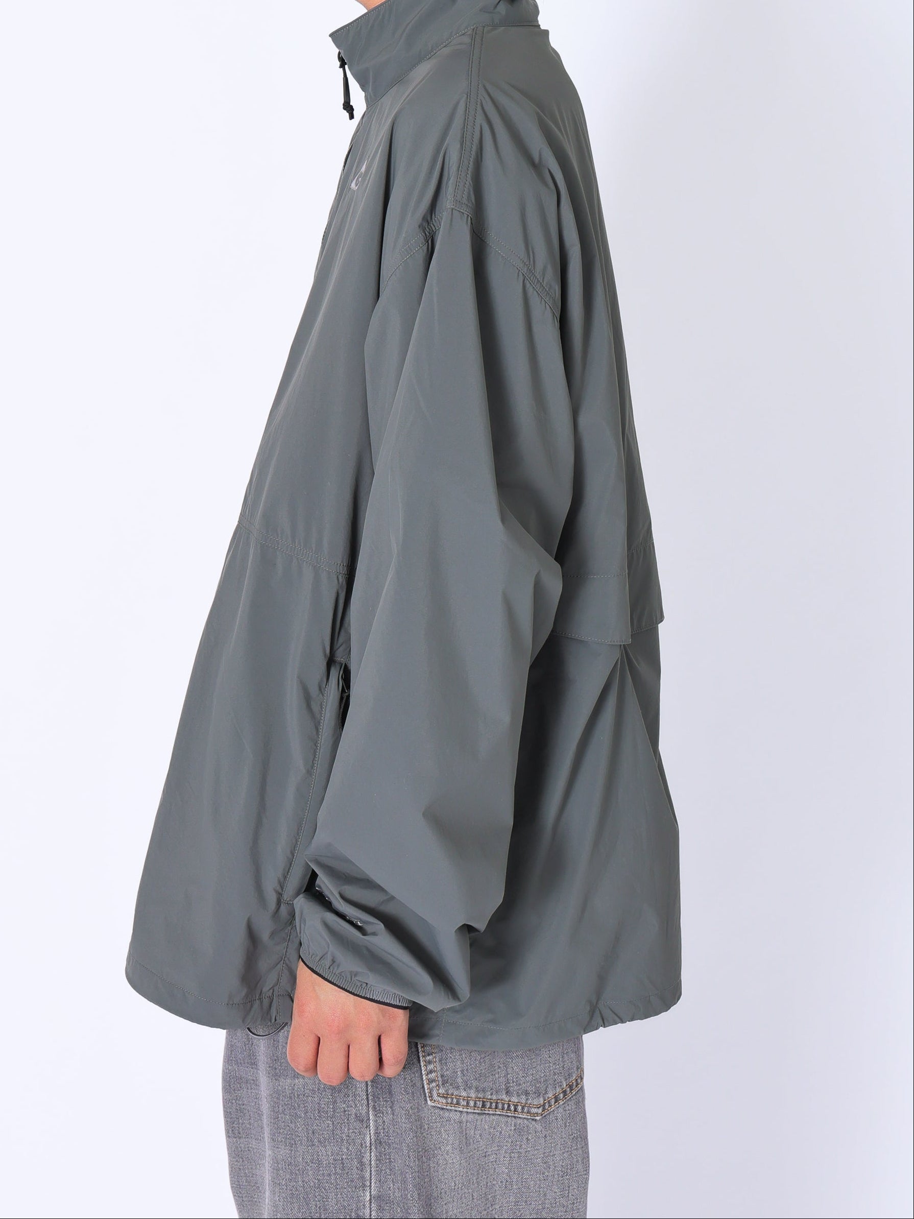 ＜GRJ#26031＞Nylon Taffeta 1/2 Zip Jumper