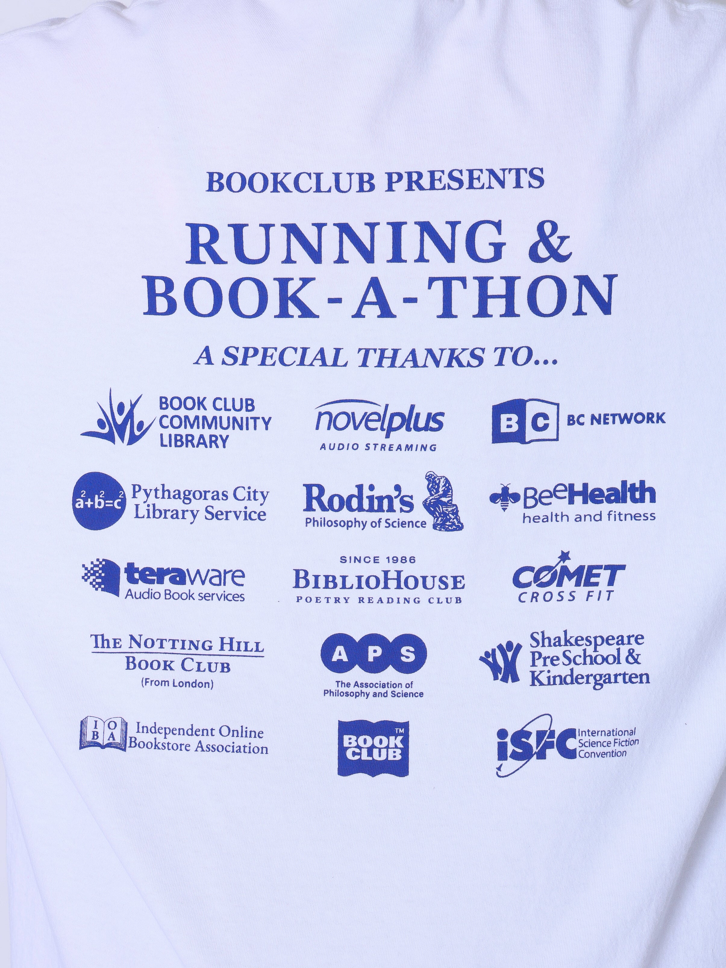 ＜BC#26010＞7oz Cotton Jersey Tube Body S/S Shirt -Book A-Thon~Sponsor Logo~-