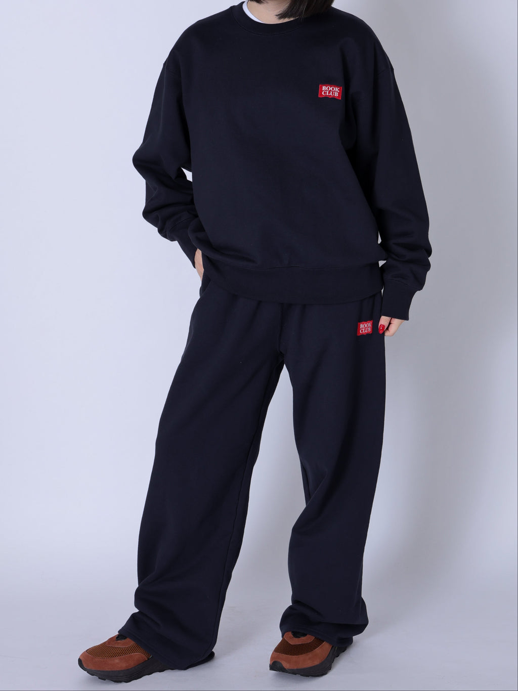 ＜BC#26001＞Heavy Oz Cotton Sweat Crew Shirt -BOOK CLUB Logo Emb-