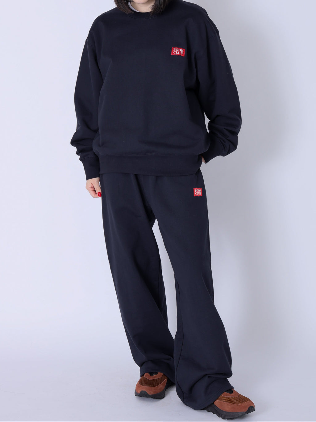 ＜BC#26001＞Heavy Oz Cotton Sweat Crew Shirt -BOOK CLUB Logo Emb-