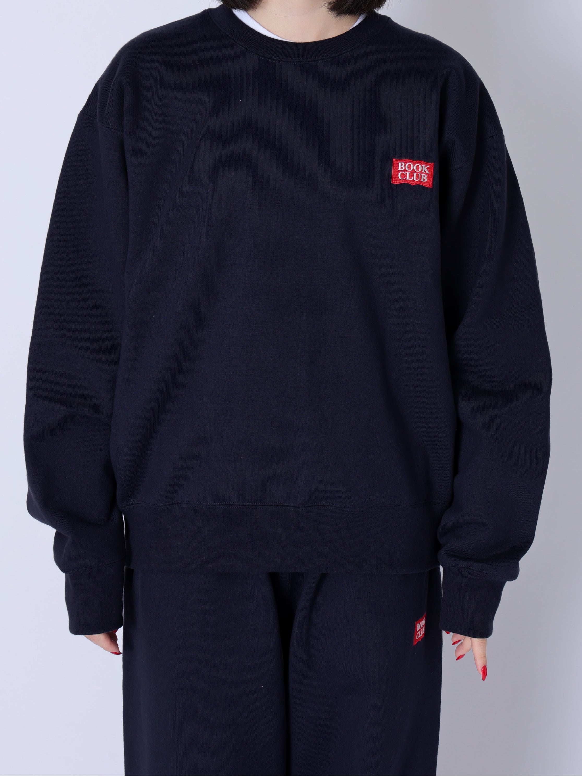 ＜BC#26001＞Heavy Oz Cotton Sweat Crew Shirt -BOOK CLUB Logo Emb-