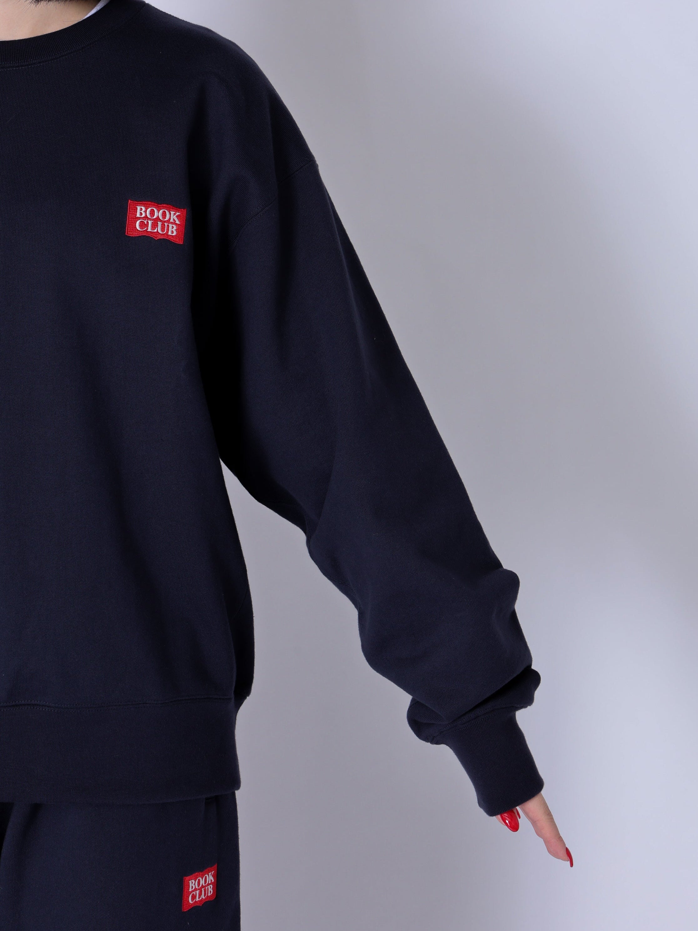 ＜BC#26001＞Heavy Oz Cotton Sweat Crew Shirt -BOOK CLUB Logo Emb-