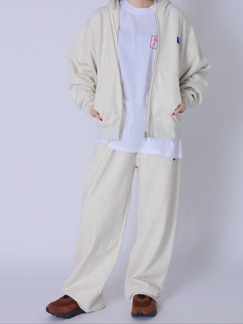 ＜BC#26002＞Heavy Oz Cotton Sweat Zip up Hoodie -BOOK CLUB Logo Emb-