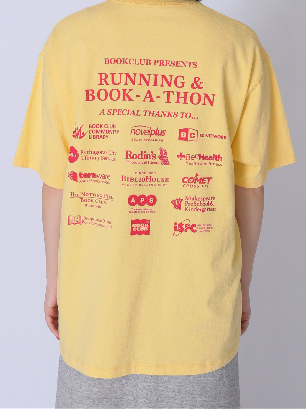 ＜BC#26010＞7oz Cotton Jersey Tube Body S/S Shirt -Book A-Thon~Sponsor Logo~-