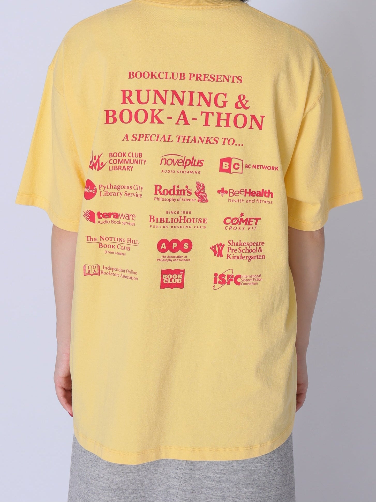 ＜BC#26010＞7oz Cotton Jersey Tube Body S/S Shirt -Book A-Thon~Sponsor Logo~-