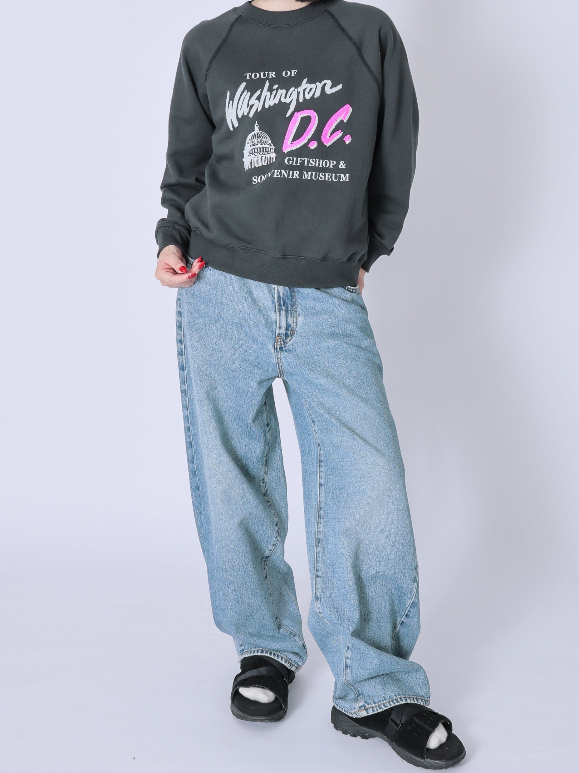 ＜BC#26005＞Cotton Loop Sweat Raglan L/S Shirt -Washington D.C.-