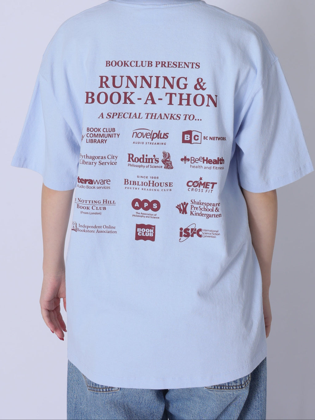 ＜BC#26010＞7oz Cotton Jersey Tube Body S/S Shirt -Book A-Thon~Sponsor Logo~-