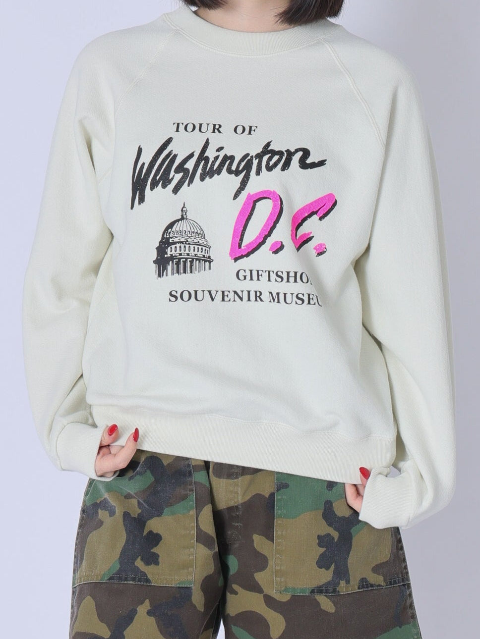 ＜BC#26005＞Cotton Loop Sweat Raglan L/S Shirt -Washington D.C.-