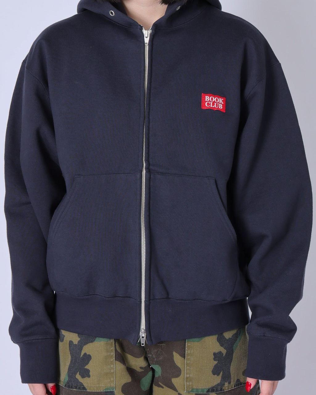 ＜BC#26002＞Heavy Oz Cotton Sweat Zip up Hoodie -BOOK CLUB Logo Emb-