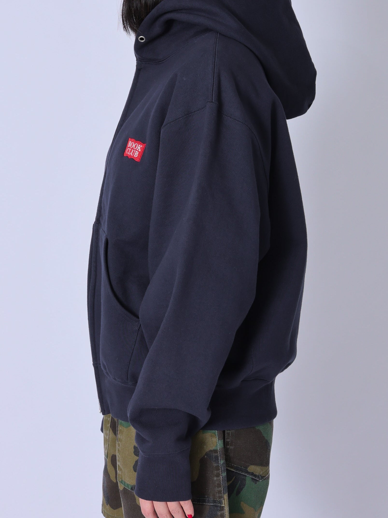 ＜BC#26002＞Heavy Oz Cotton Sweat Zip up Hoodie -BOOK CLUB Logo Emb-