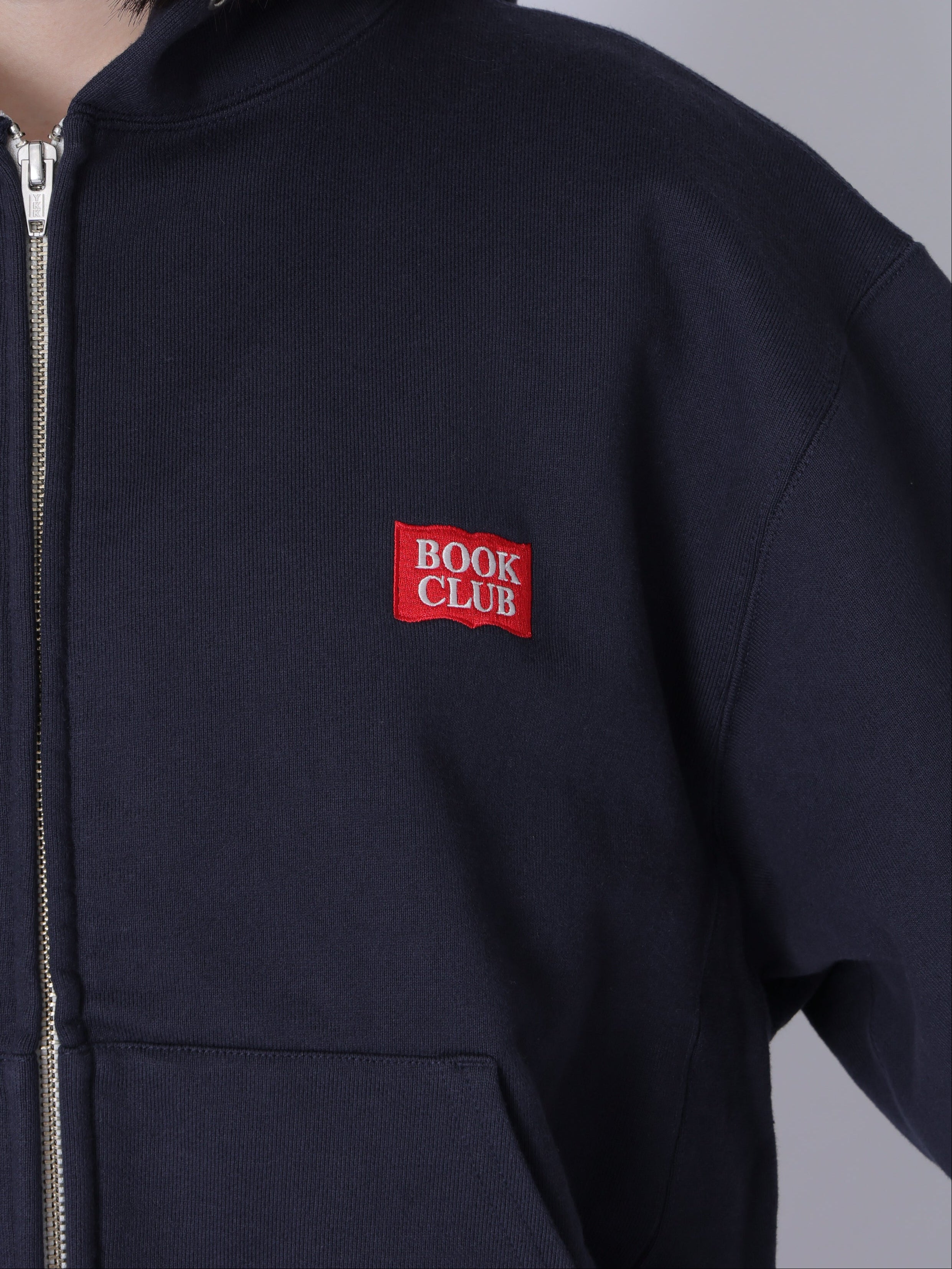 ＜BC#26002＞Heavy Oz Cotton Sweat Zip up Hoodie -BOOK CLUB Logo Emb-