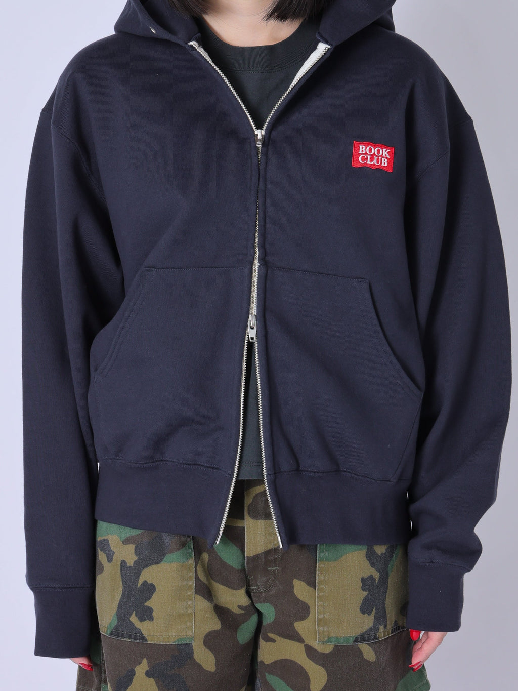 ＜BC#26002＞Heavy Oz Cotton Sweat Zip up Hoodie -BOOK CLUB Logo Emb-