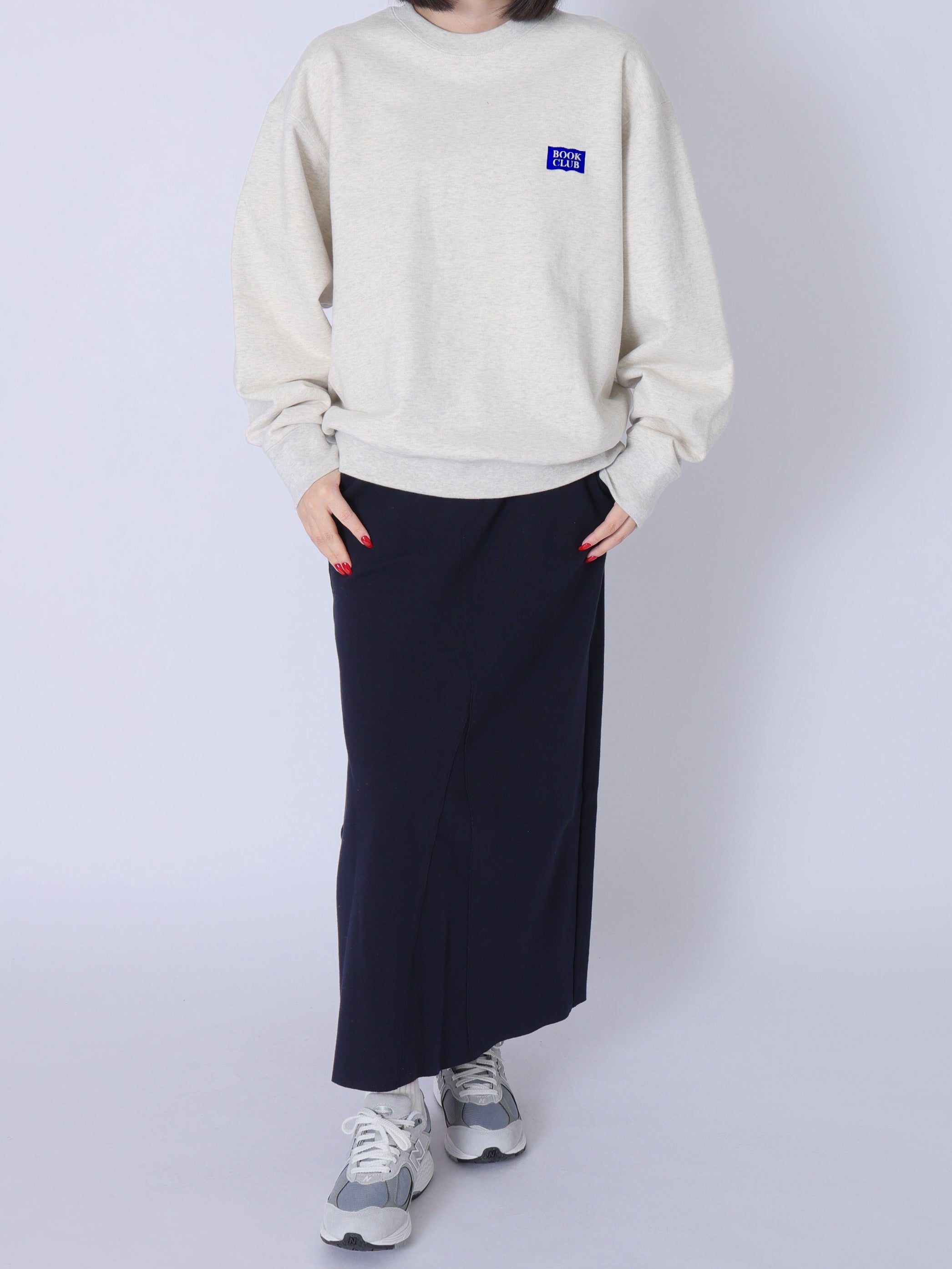 ＜BC#26001＞Heavy Oz Cotton Sweat Crew Shirt -BOOK CLUB Logo Emb-