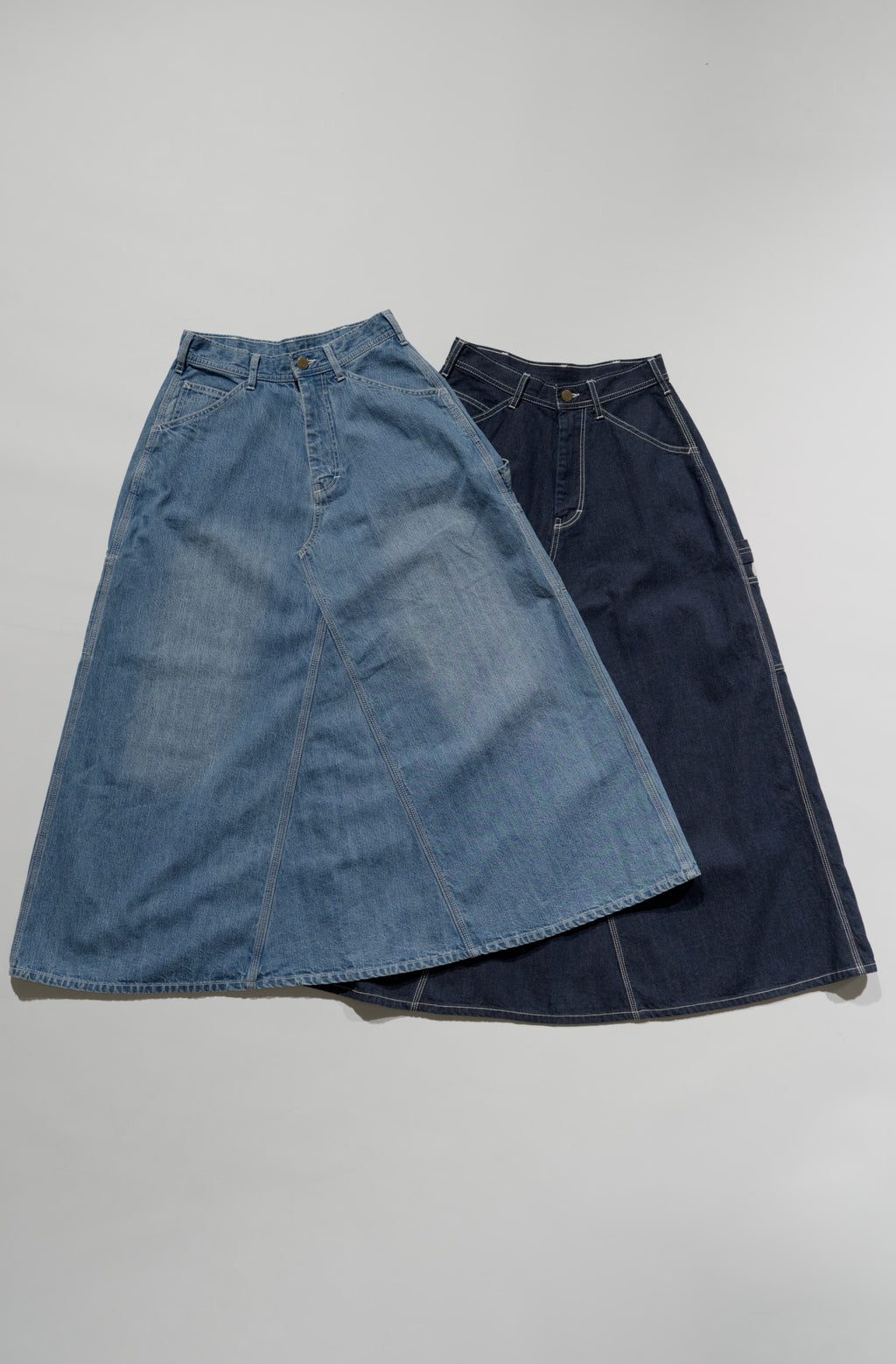 ＜GHI#26558W＞11.5oz Cotton Denim Painter Skirt 'CARPENTER'