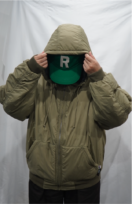 ＜RC-25751＞Nylon Puffer Zip-up Puffer Hoodie