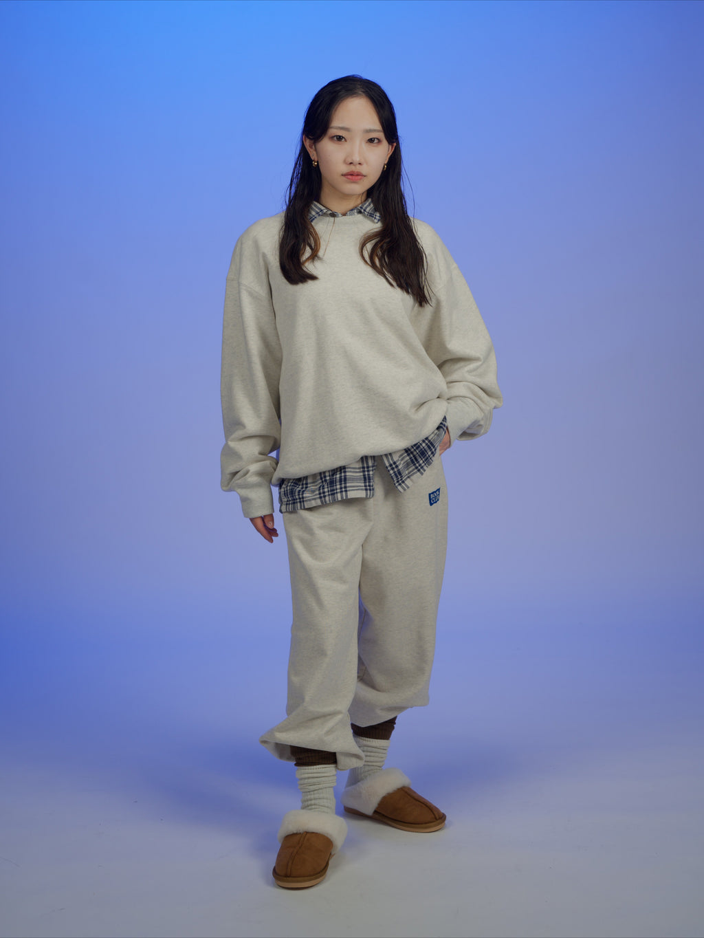 ＜BC#26001＞Heavy Oz Cotton Sweat Crew Shirt -BOOK CLUB Logo Emb-