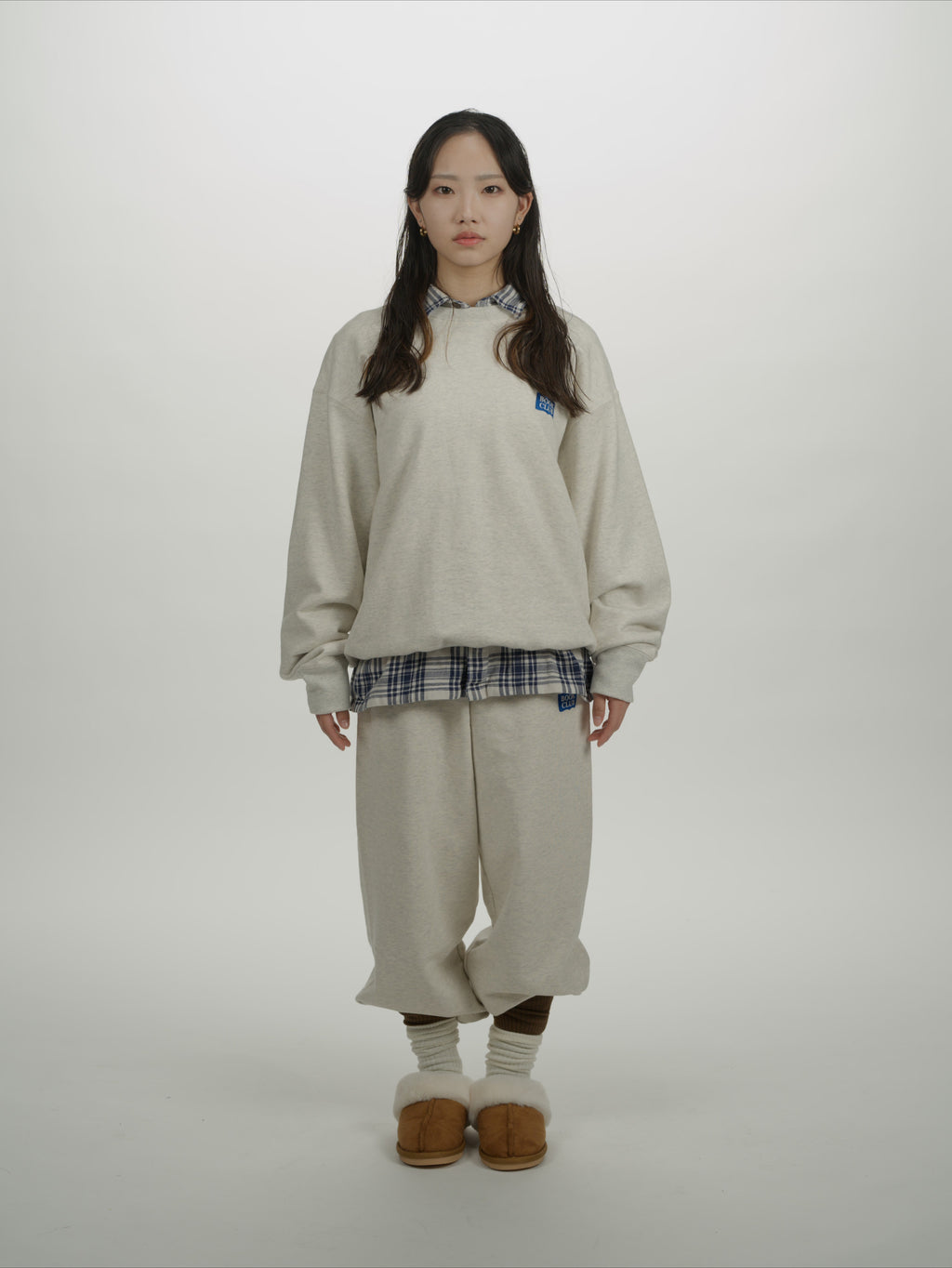 ＜BC#26001＞Heavy Oz Cotton Sweat Crew Shirt -BOOK CLUB Logo Emb-