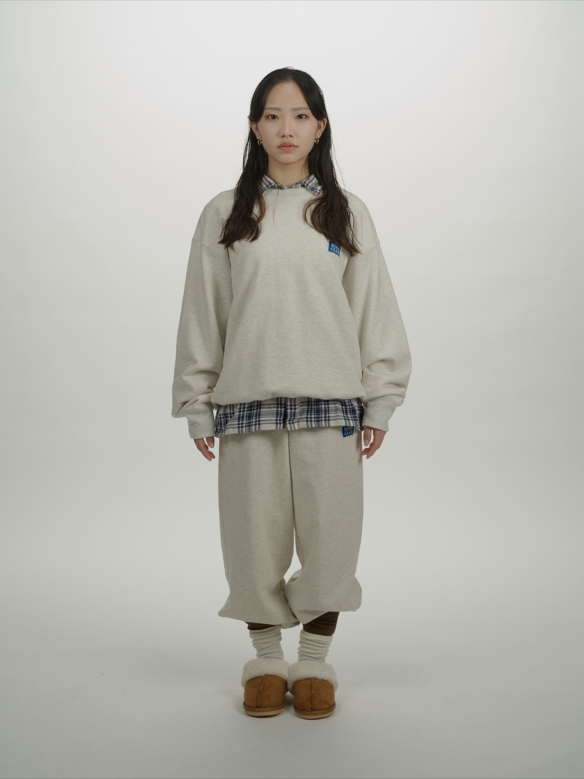 ＜BC#26001＞Heavy Oz Cotton Sweat Crew Shirt -BOOK CLUB Logo Emb-