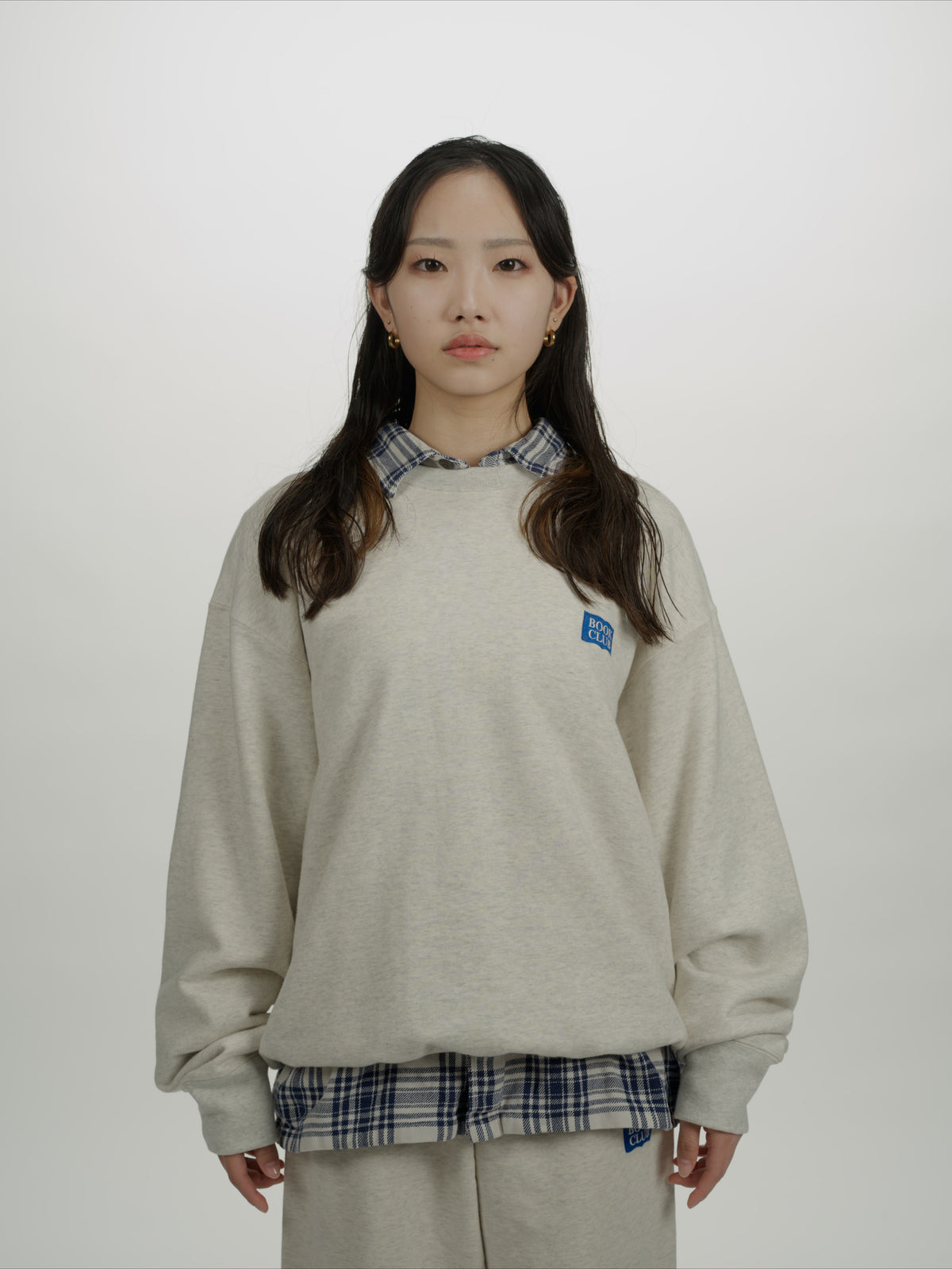 ＜BC#26001＞Heavy Oz Cotton Sweat Crew Shirt -BOOK CLUB Logo Emb-